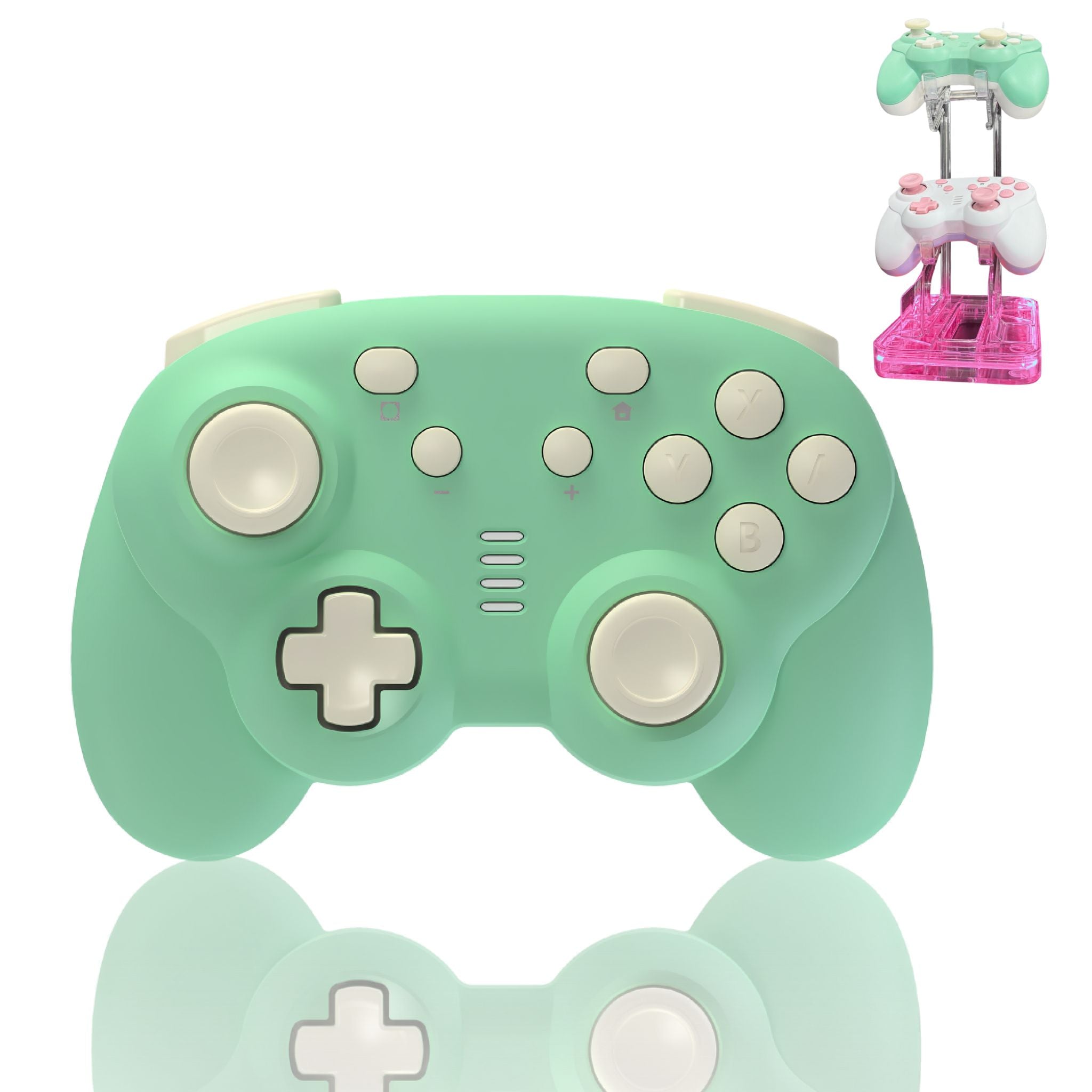 TurbX Mini Mate- Pocket Size Gaming Controller Gamepad Cloud/PC/Switch. Compact and Lightweight Design Perfectly sized for small hands & ideal for kids and adults alike, TurbX Mini Mate offering cloud gamers super portability and ease of use without sacrificing comfort. Plug & Play, w/ Nintendo Switch & PC Stream & Epic. Come with charging Stand w. Glowing Light, 6-Axis Gyro, 3D Joystick.