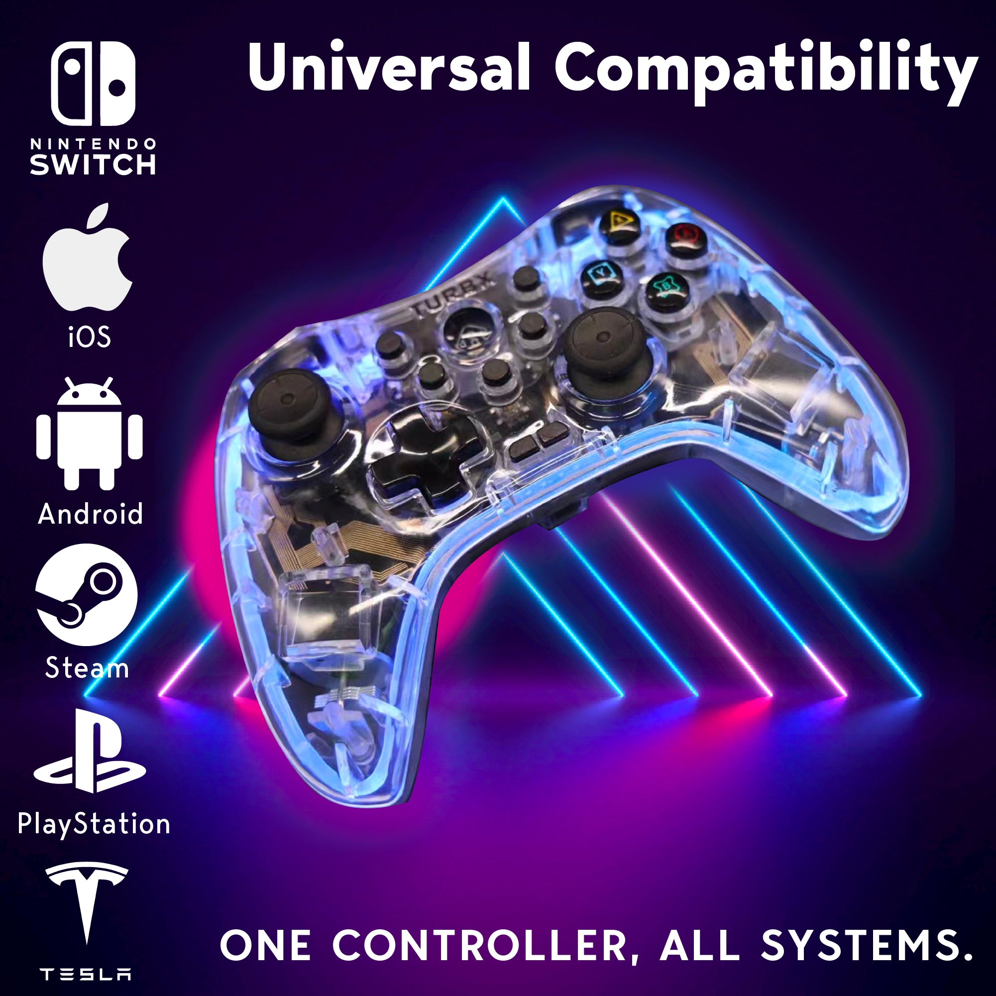7-in-1 Wireless Game Controller Set | Switch/iPhone/Android/PC/Steam.Bluetooth Gamepad w/ non-slip phone grip for mobile gaming, finger sleeves for enhanced phone control, & Bluetooth adapter to wirelessly connect with computer. Seamless Compatible to Multi-Platforms video game consoles & mobile platforms: Nintendo Switch, PS4/PS3, iPhone/Android, iOS MFi/Apple Arcade, PC/Mac OS & Steam/Epic