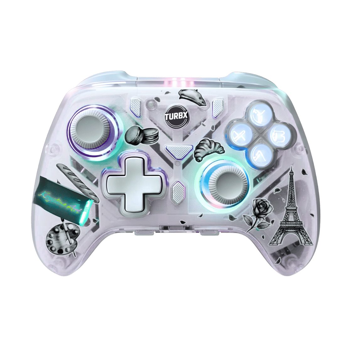 Krystine_art x TurbX Artist Drop controller bundle with limited edition artwork